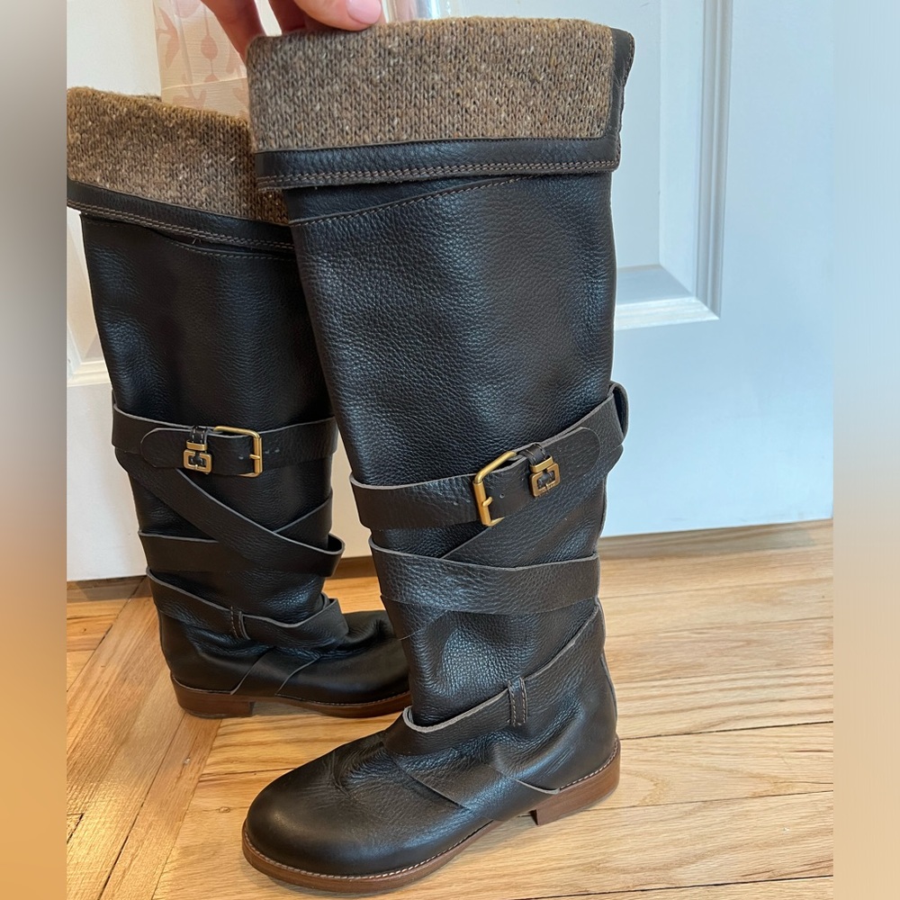 Chloé Leather Riding Boots